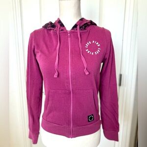 Size XS purple/pink VS PINK zip up hoodie